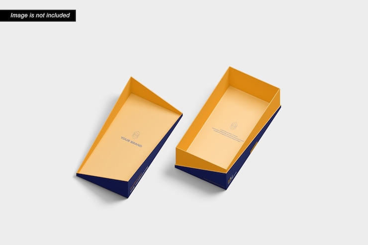 PSD mockup de embalaje de caja rectangular
