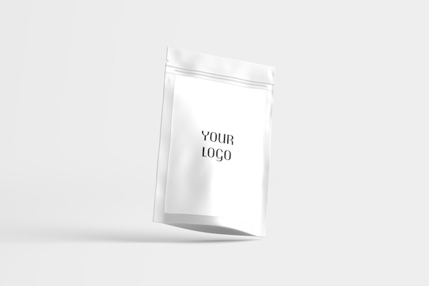 Mockup de embalaje de productos de la bolsa de café de alimentos de bolsa minimalista