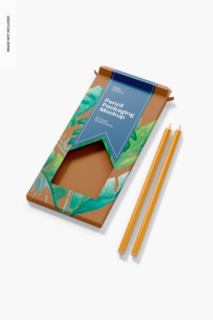 Mockup de Empaque de Lápices