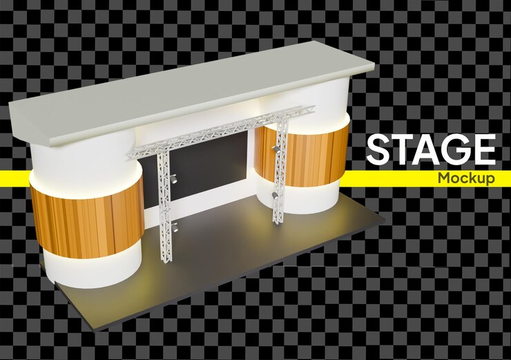 PSD mockup de escenario 3d para eventos y presentaciones