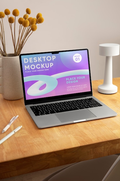 PSD mockup de escritorio de estudio