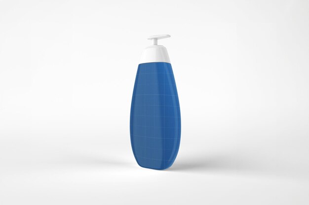 Mockup de la espalda de la botella de la bomba de loción