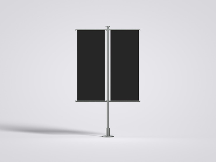 PSD mockup del estandarte