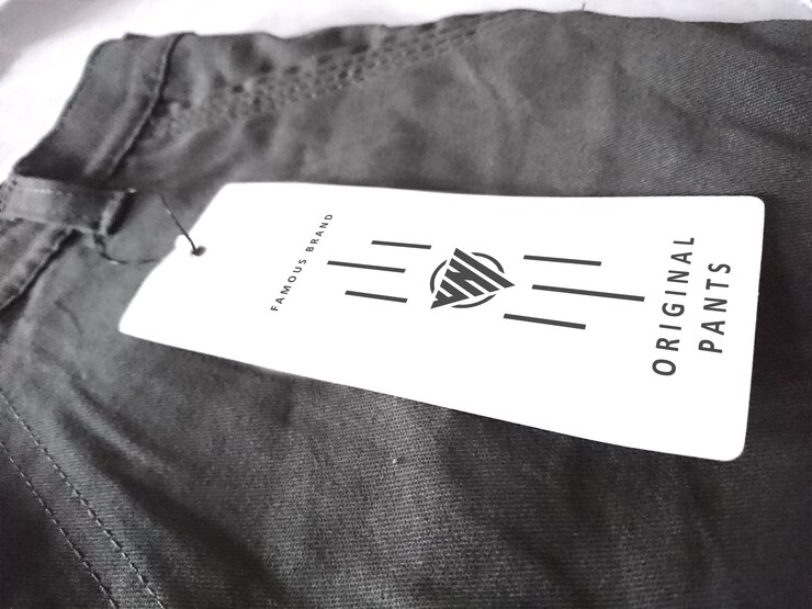 PSD mockup etichetta pantaloni