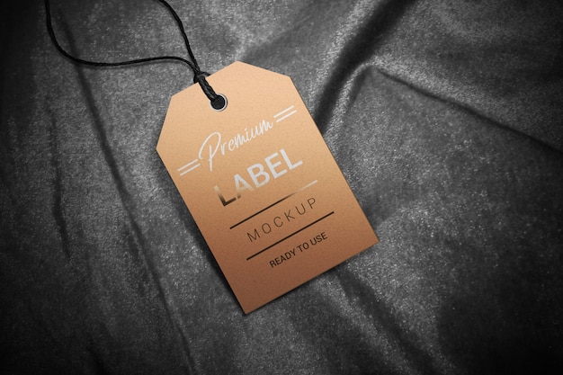 Mockup etichetta prezzo cartone