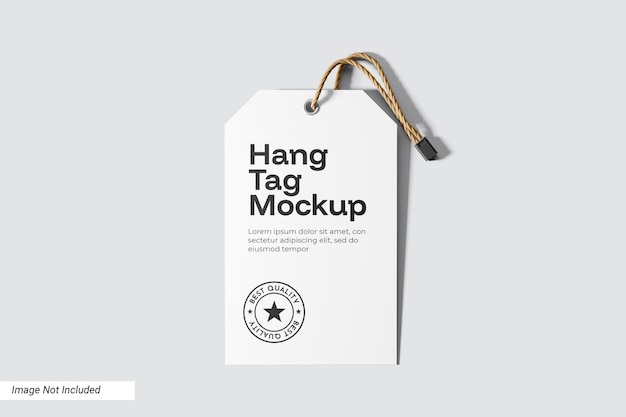 Mockup de etiqueta colgada