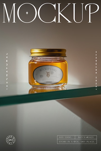 Mockup de etiqueta de salsa hecha a mano