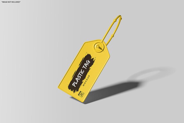 Mockup de etiqueta de sello de plástico