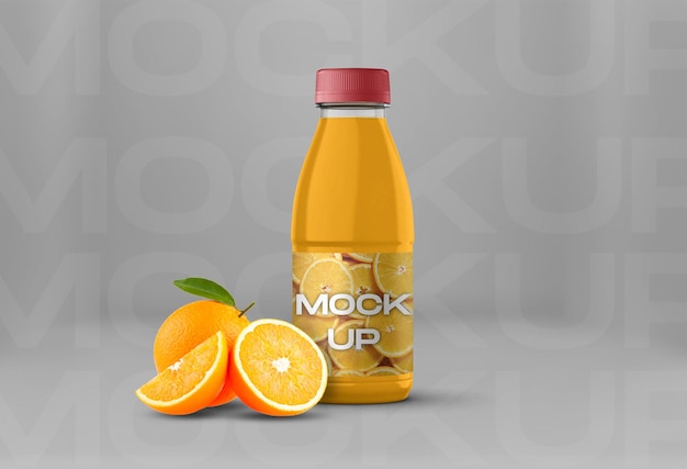Mockup de l'étiquette de la bouteille de jus PSD