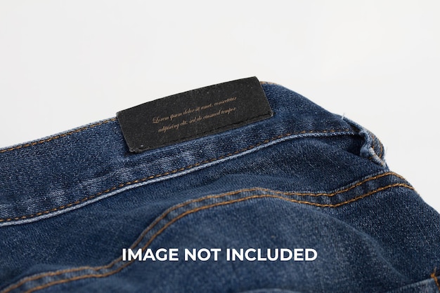 Mockup de l'étiquette des jeans