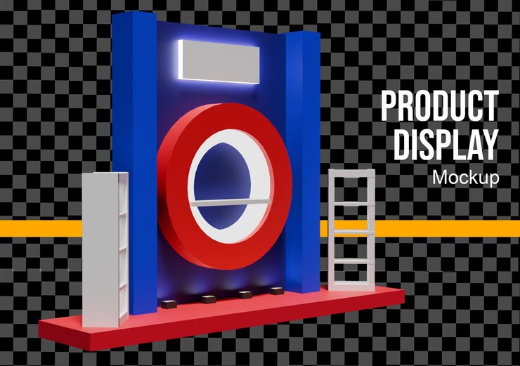 PSD mockup de exhibición de productos para exhibición o venta al por menor