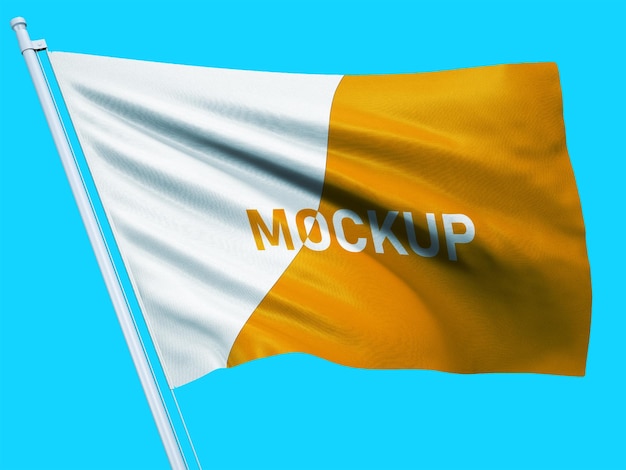 Mockup de fichier PSD de drapeau
