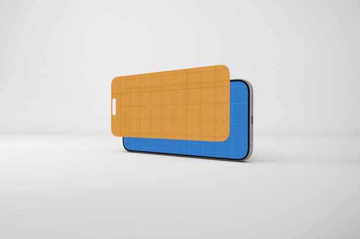 PSD mockup flotante del teléfono 16 pro max
