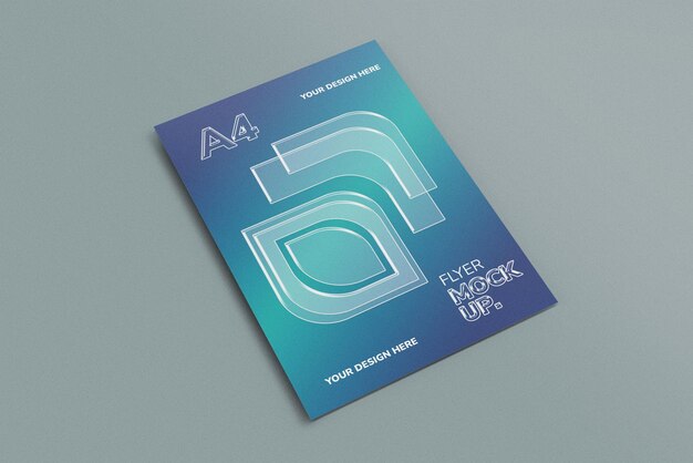 Mockup de flyer moderne avec un design géométrique abstrait