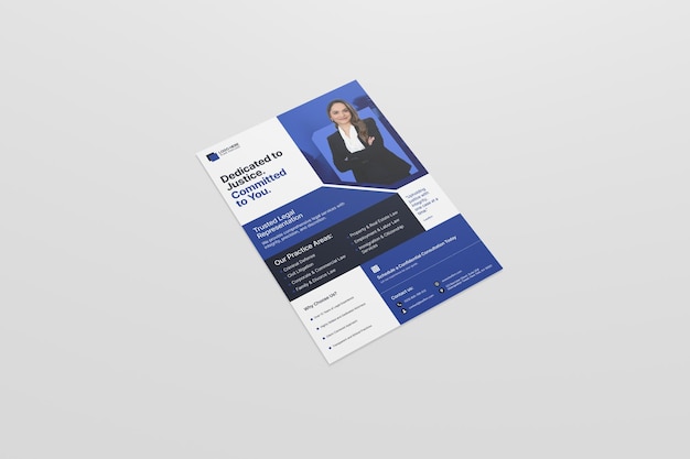 Mockup de flyer vertical