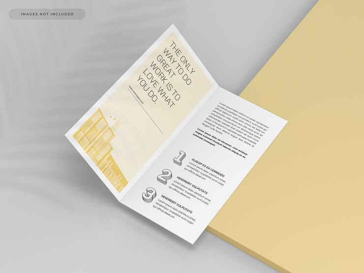 Mockup del folleto plegable DL