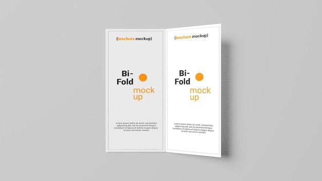 Mockup del folleto de PSD Bi fold