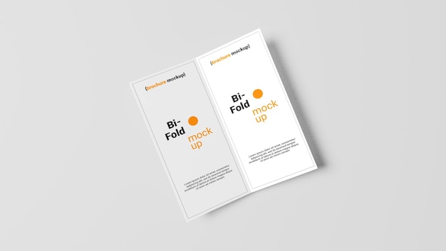 Mockup del folleto de PSD Bi fold