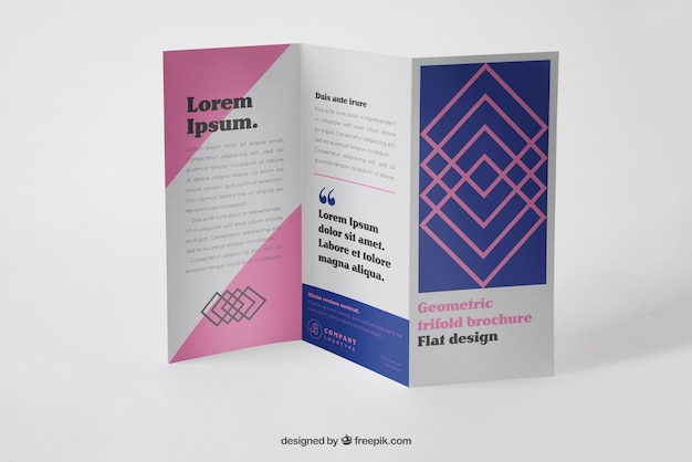 Mockup de folleto tríptico corporativo