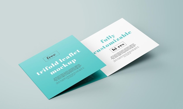 Mockup de folleto tríptico