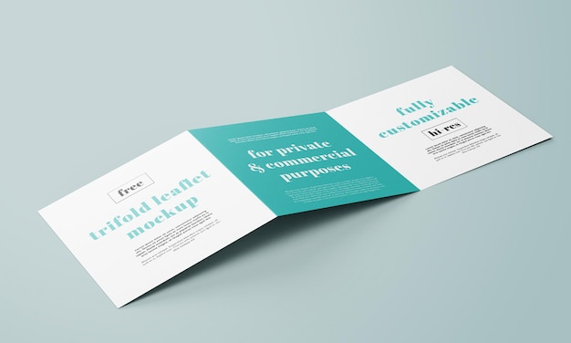 Mockup de folleto tríptico