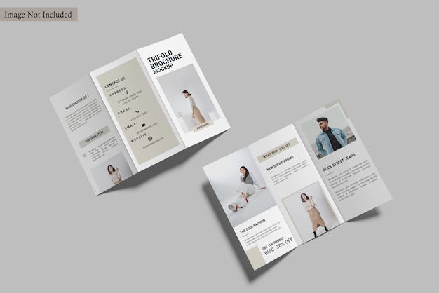 Mockup de folleto tríptico
