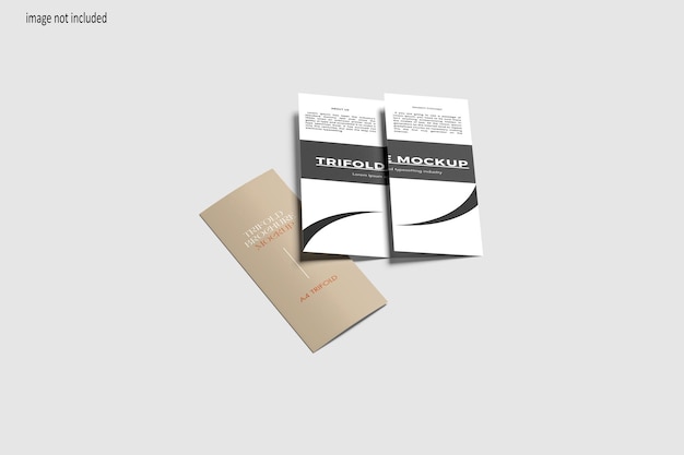 Mockup de folleto tríptico