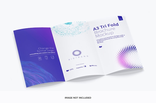 Mockup de folleto tríptico