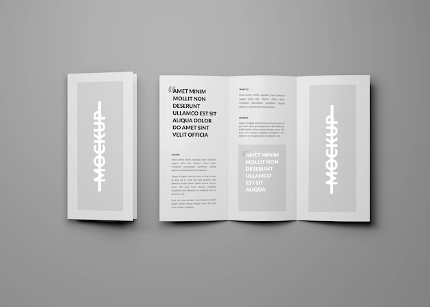 Mockup de folleto tríptico
