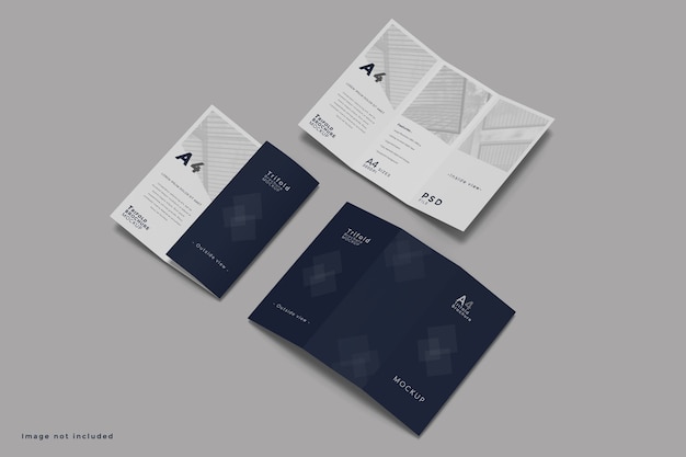 Mockup de folleto tríptico