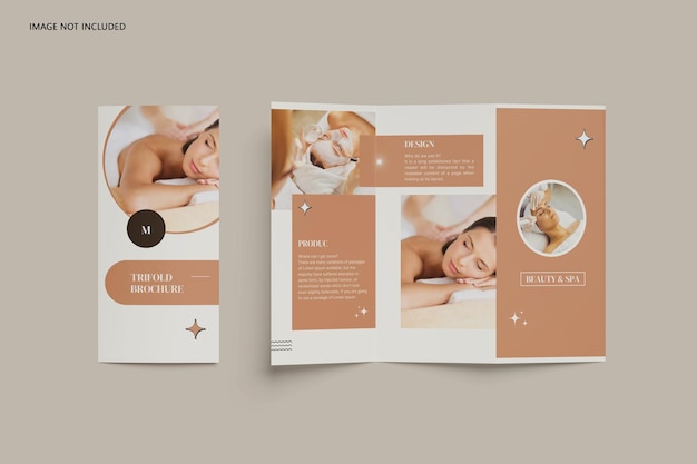 Mockup de folleto tríptico