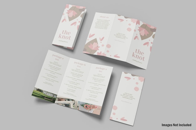 Mockup de folleto tríptico