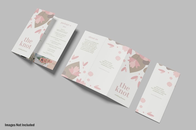Mockup de folleto tríptico