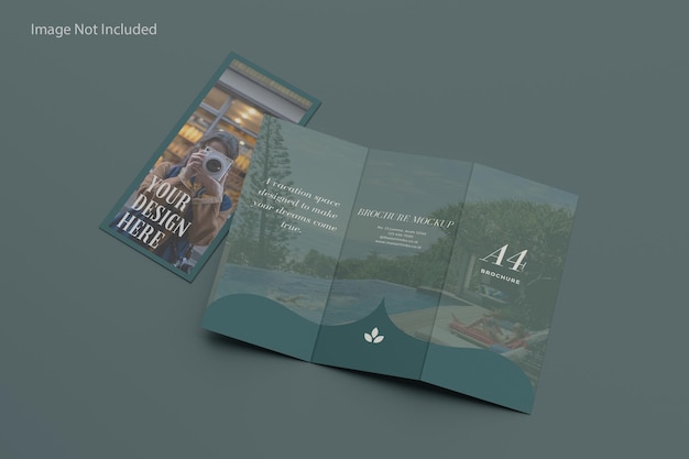 Mockup de folleto tríptico