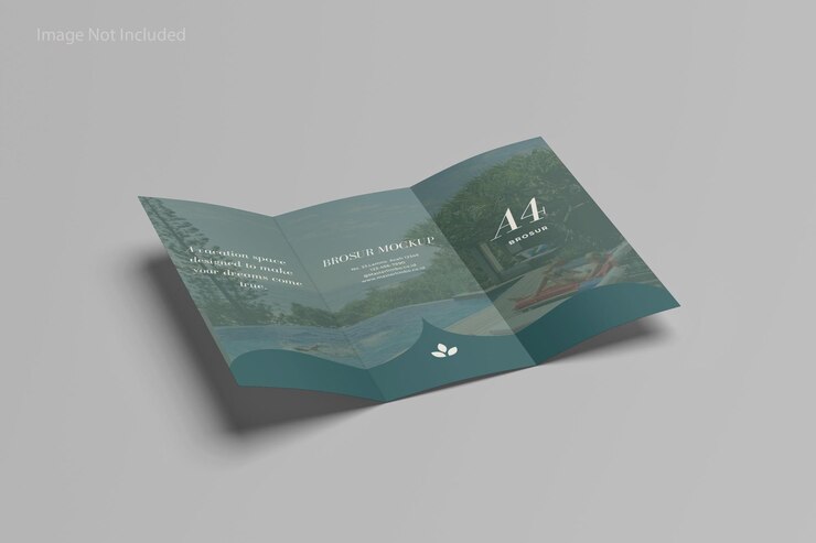 Mockup de folleto tríptico