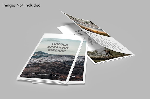 Mockup de folleto tríptico