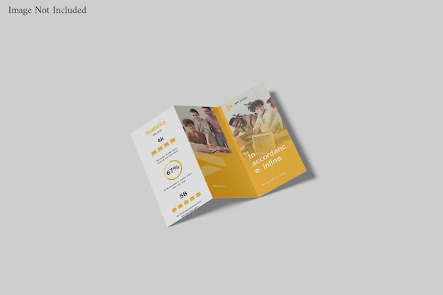 Mockup de folleto tríptico