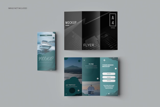 Mockup de folleto tríptico