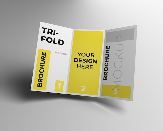 Mockup de folleto tríptico
