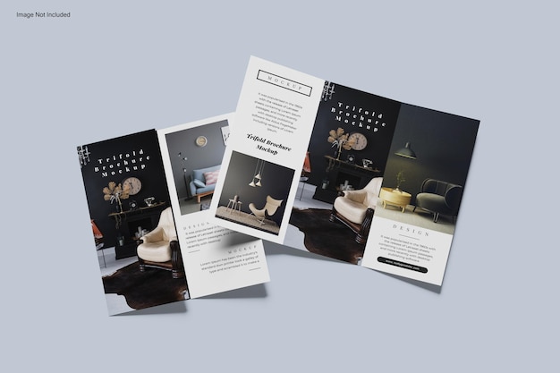 Mockup de folleto tríptico