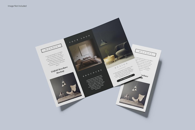 Mockup de folleto tríptico