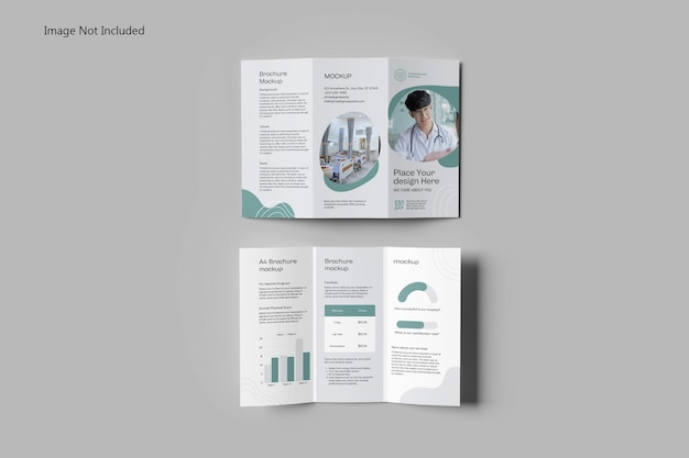 Mockup de folleto tríptico