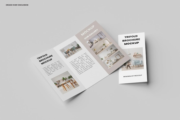 Mockup de folleto tríptico