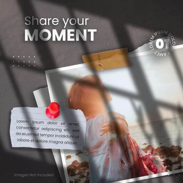 Mockup fotografico creativo con sovrapposizione di ombre