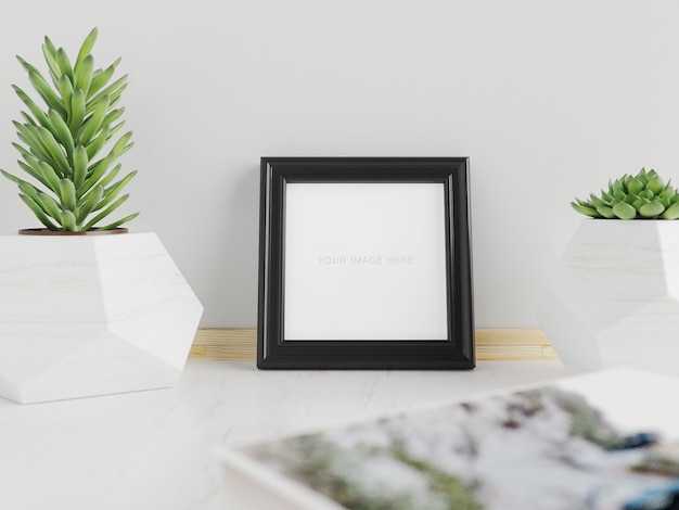 PSD mockup frame cuadrado pequeño