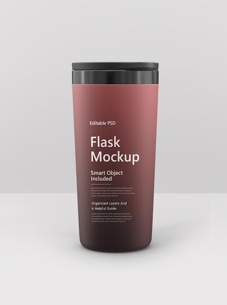 Mockup de frasco con diseño gradiente