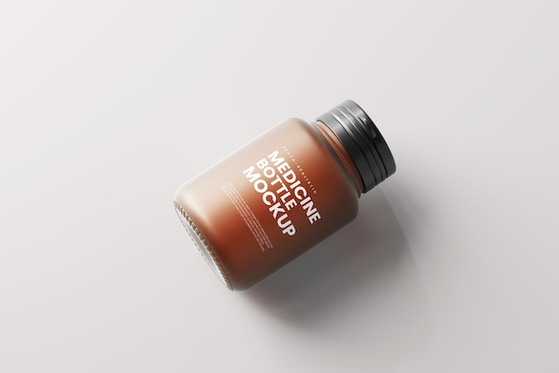 Mockup de un frasco de medicina