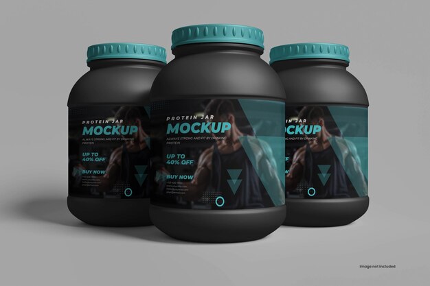 Mockup de frasco de proteínas