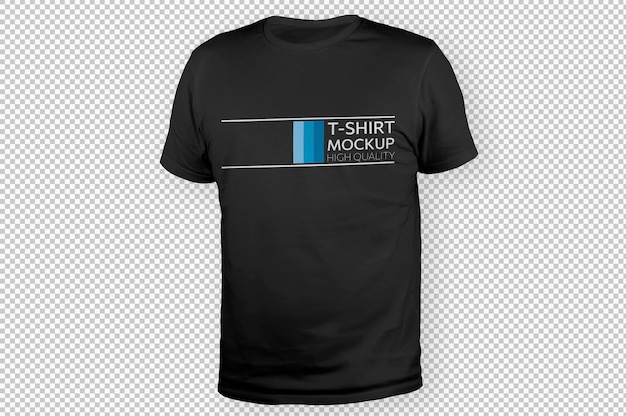 PSD mockup de frente de camiseta negra sin modelo