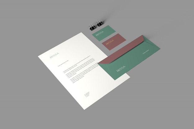 Mockup für Branding-Schreibwaren